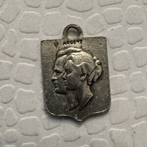 Vintage Silver Prince Rainer & Princess Grace MONACO double sided Charm
